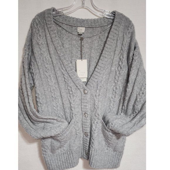 a new day-gray women's sweater size small - Picture 1 of 8